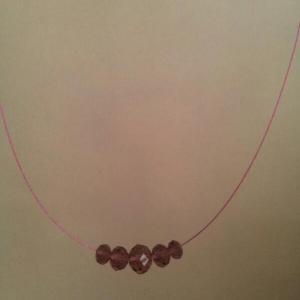 Purple crystal beads necklace 1